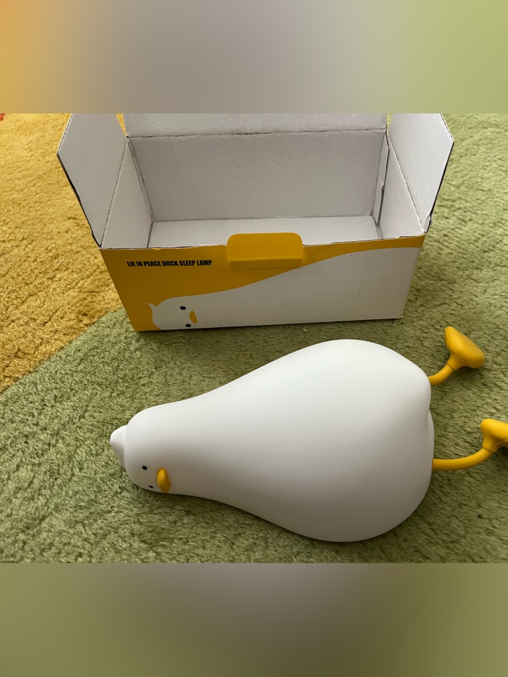 LED Lie In Peace Duck Sleep Lamp Rechargeable USB - Picture 3 of 3